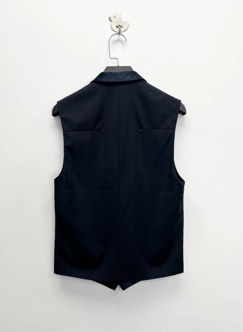 Dior Dior Homme Black Wool Satin Vest Coat-yf Size US L / EU 52-54 / 3 - 2 Thumbnail