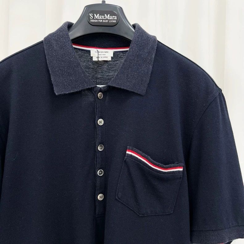 Thom Browne Thom Browne Short Sleeve Polo Shirt-yf Size US M / EU 48-50 / 2 - 3 Thumbnail