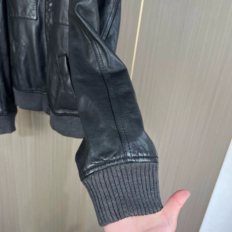 Dolce & Gabbana Dolce&Gabbana Black Shearling Leather Jacket-yf Size US L / EU 52-54 / 3 - 4 Thumbnail