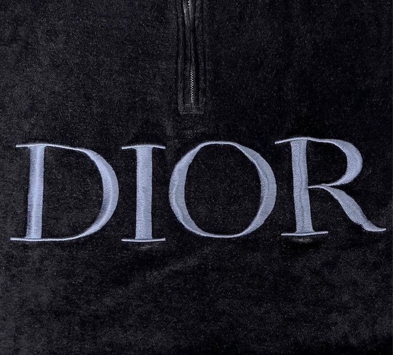 Dior Black Velvet Dior Short Sleeve Polo Shirt-yf Size US XS / EU 42 / 0 - 4 Thumbnail