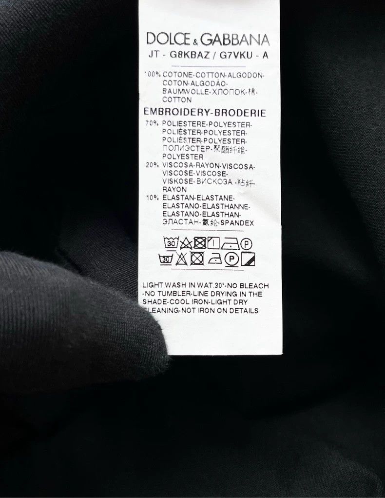 Dolce & Gabbana Dolce&Gabbana Black Logo Short Sleeve T-shirt-yf Size US M / EU 48-50 / 2 - 3 Thumbnail