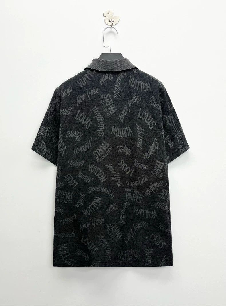 Louis Vuitton Louis Vuitton Black Grey Printed Polo Shirt-yf Size US XS / EU 42 / 0 - 2 Thumbnail