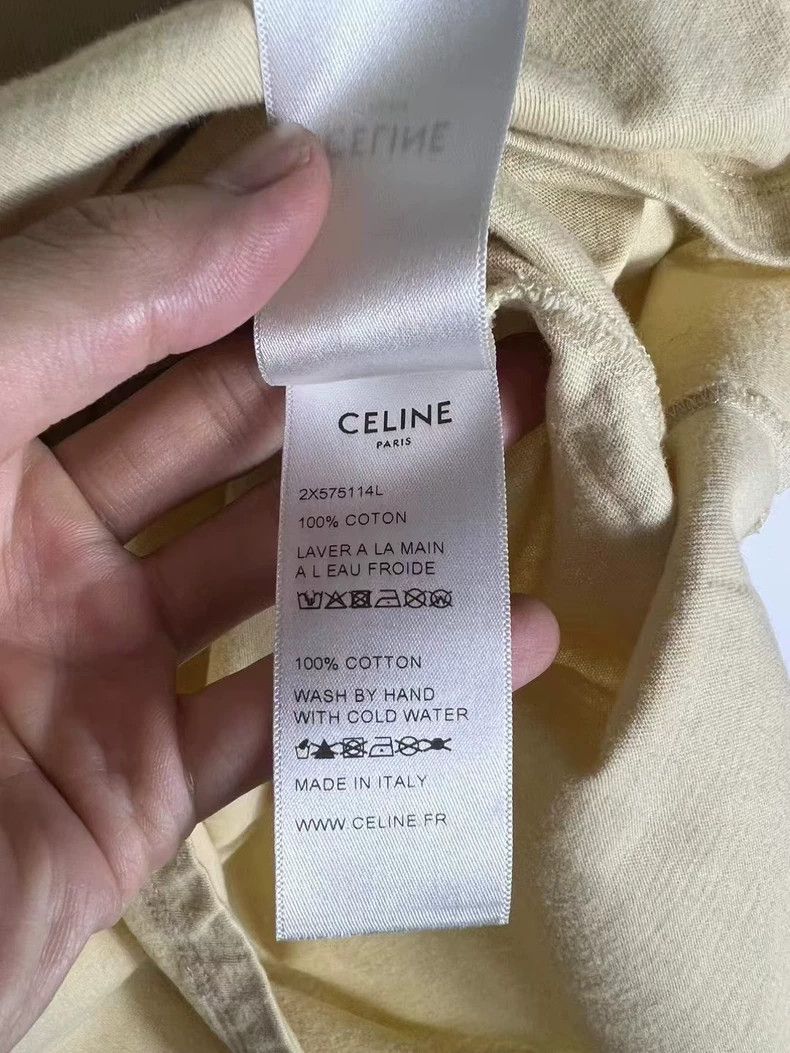 Celine Celine Yellow Short Sleeve Letter T-Shirt-yf Size US S / EU 44-46 / 1 - 3 Thumbnail