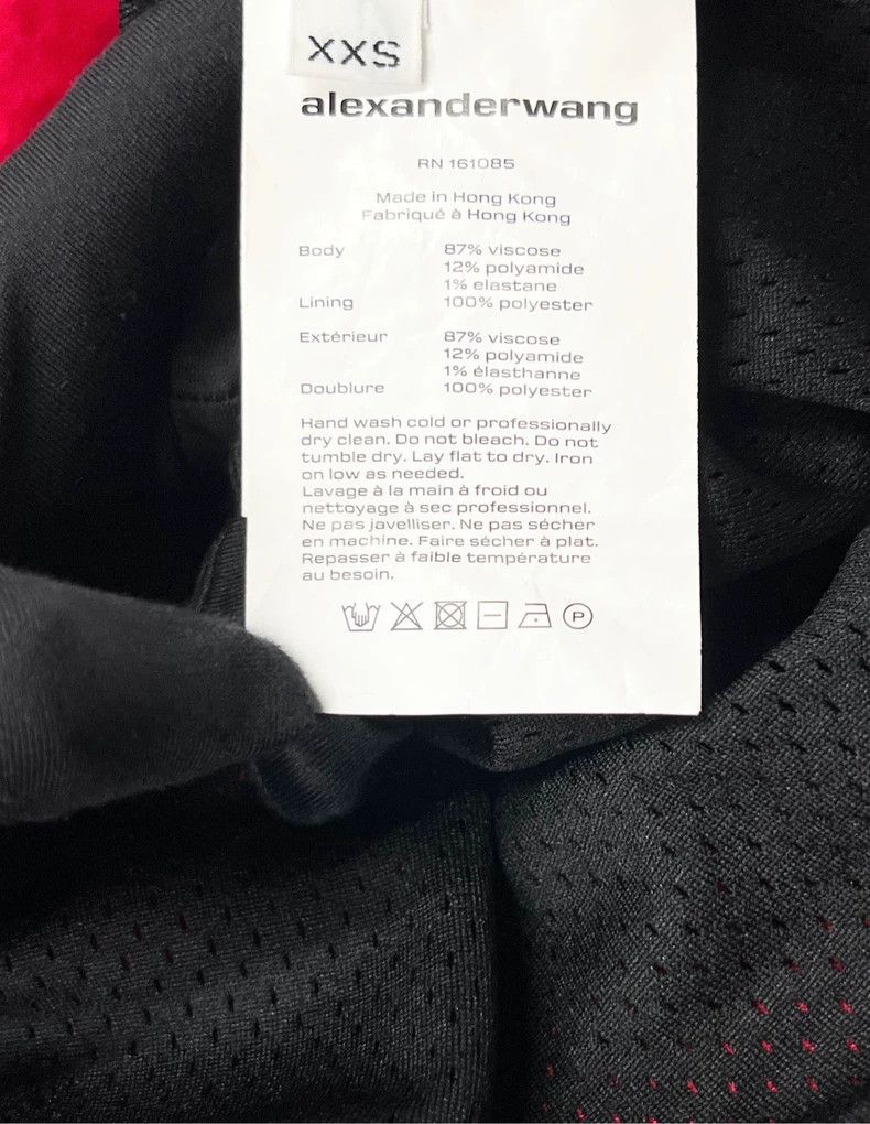 Alexander Wang Alexander Wang Red Velvet Logo Zip Jacket-yf Size US XXS / EU 40 - 4 Thumbnail