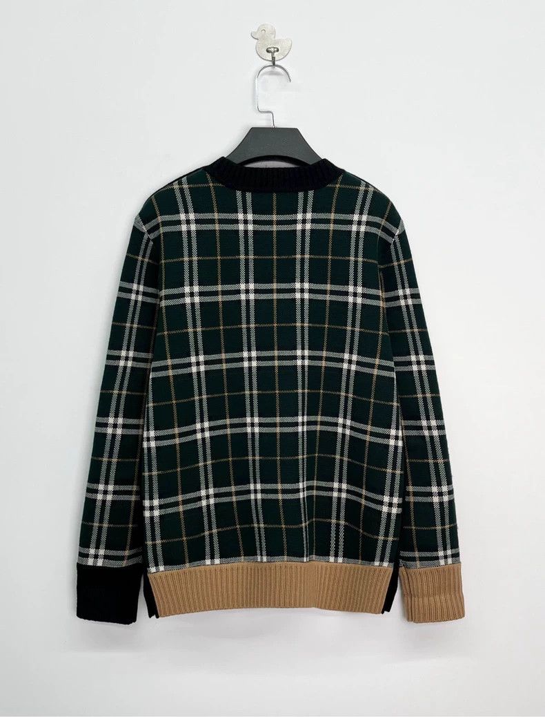 Burberry Burberry Color-Blocked Plaid Wool Sweater-yf Size US S / EU 44-46 / 1 - 2 Thumbnail