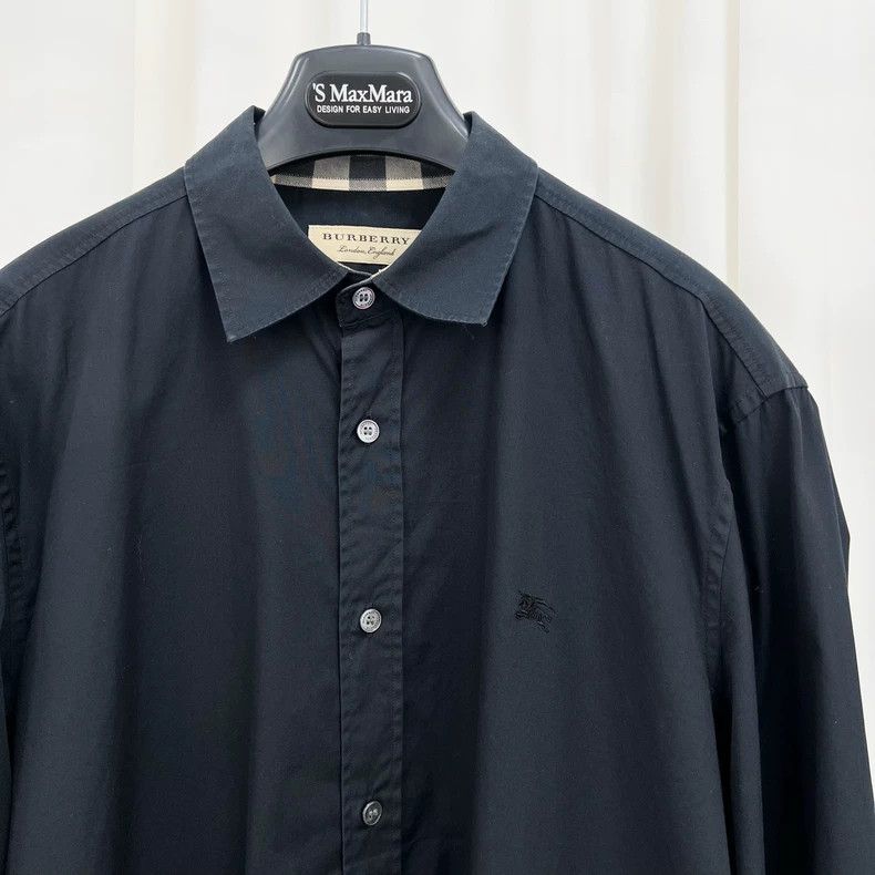 Burberry Burberry Embroidered Shirt with Check Cuffs-yf Size US L / EU 52-54 / 3 - 3 Thumbnail