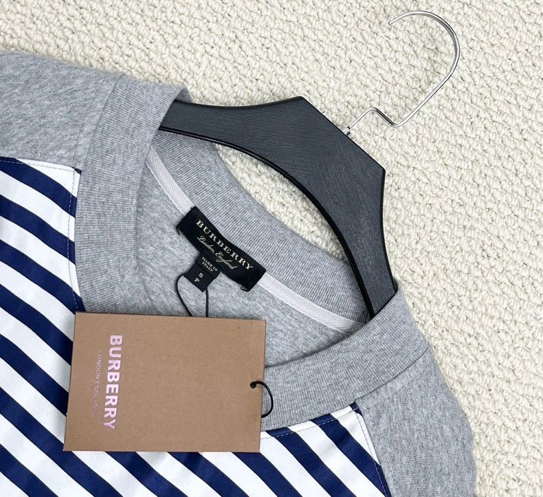 Burberry Burberry Gray Striped Embroidered Sweatshirt-yf Size US S / EU 44-46 / 1 - 3 Thumbnail