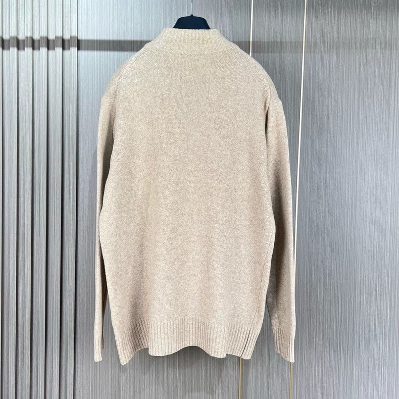Burberry Burberry Half-Zip Embroidered Wool Sweater-yf Size US M / EU 48-50 / 2 - 2 Thumbnail