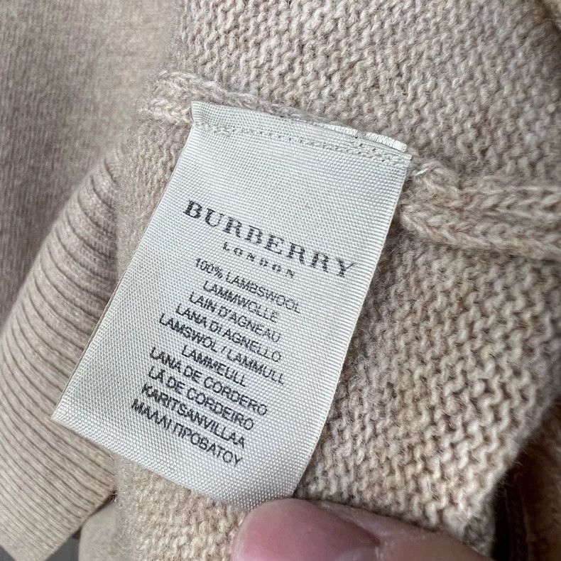 Burberry Burberry Half-Zip Embroidered Wool Sweater-yf Size US M / EU 48-50 / 2 - 5 Thumbnail