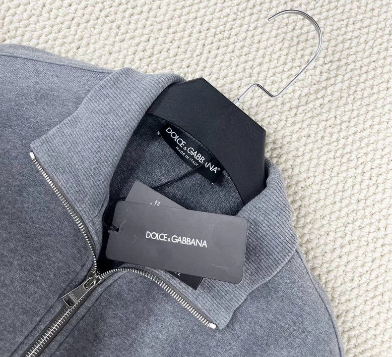 Dolce & Gabbana Dolce&Gabbana Gray Embroidered Logo Zip Jacket-yf Size US M / EU 48-50 / 2 - 2 Thumbnail