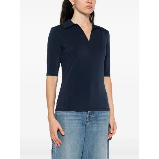 Calvin Klein CALVIN KLEIN Women Polo Shirts LV044C221G DKSAP BLUE Size S / US 4 / IT 40 - 4 Thumbnail