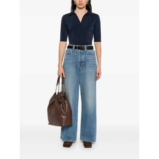 Calvin Klein CALVIN KLEIN Women Polo Shirts LV044C221G DKSAP BLUE Size L / US 10 / IT 46 - 3 Thumbnail