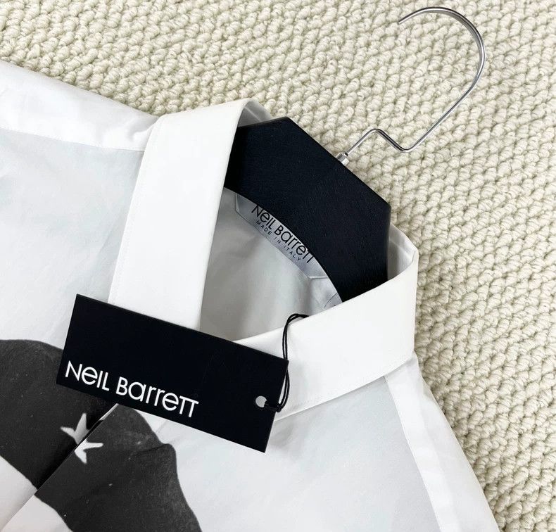 Thom Browne Neil Barrett White Short Sleeve Shirt Jacket-yf Size US M / EU 48-50 / 2 - 3 Thumbnail