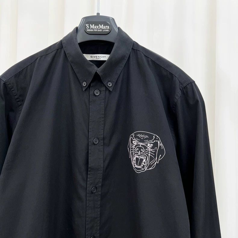 Givenchy Givenchy Dog Head Long Sleeve Shirt-yf Size US M / EU 48-50 / 2 - 3 Thumbnail