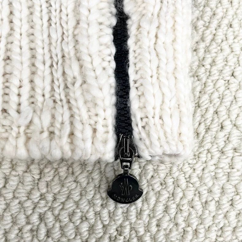 Moncler Moncler Black White Knit Sweater with Logo-yf Size US L / EU 52-54 / 3 - 6 Thumbnail