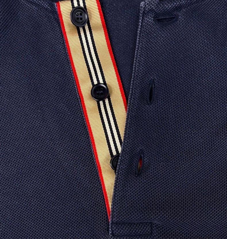 Burberry Burberry New Dark Blue Short Sleeve Polo-yf Size US L / EU 52-54 / 3 - 5 Thumbnail