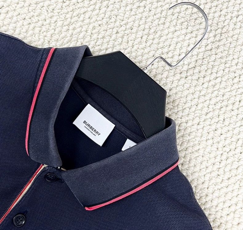 Burberry Burberry New Dark Blue Short Sleeve Polo-yf Size US L / EU 52-54 / 3 - 3 Thumbnail