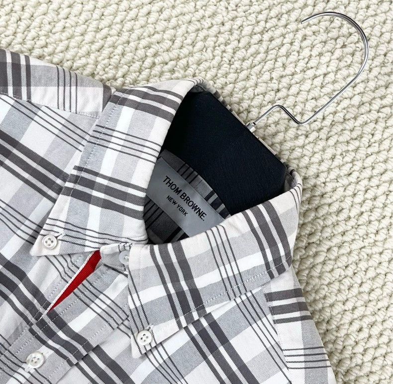 Thom Browne Thom Browne Gray White Plaid Shirt Jacket-yf Size US S / EU 44-46 / 1 - 3 Thumbnail