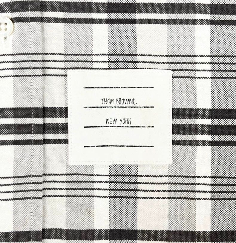 Thom Browne Thom Browne Gray White Plaid Shirt Jacket-yf Size US S / EU 44-46 / 1 - 5 Thumbnail