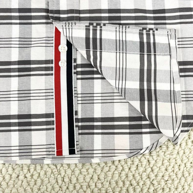 Thom Browne Thom Browne Gray White Plaid Shirt Jacket-yf Size US S / EU 44-46 / 1 - 6 Thumbnail