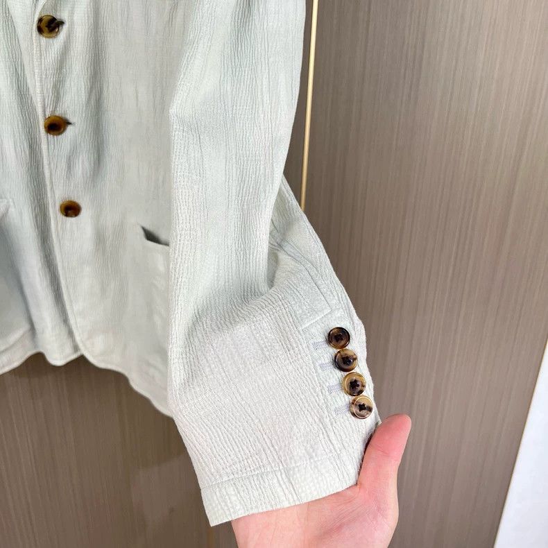 Hermes Hermes Beige Linen Blazer Jacket Size 54-yf Size US XXL / EU 58 / 5 - 4 Thumbnail