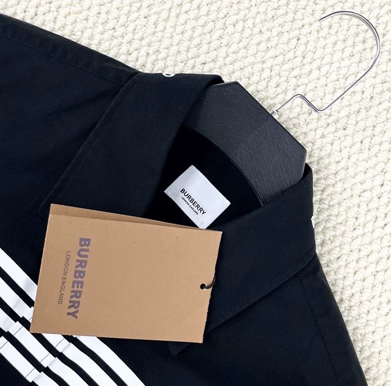 Burberry Burberry Black and White Striped Long Sleeve Shirt-yf Size US L / EU 52-54 / 3 - 3 Thumbnail