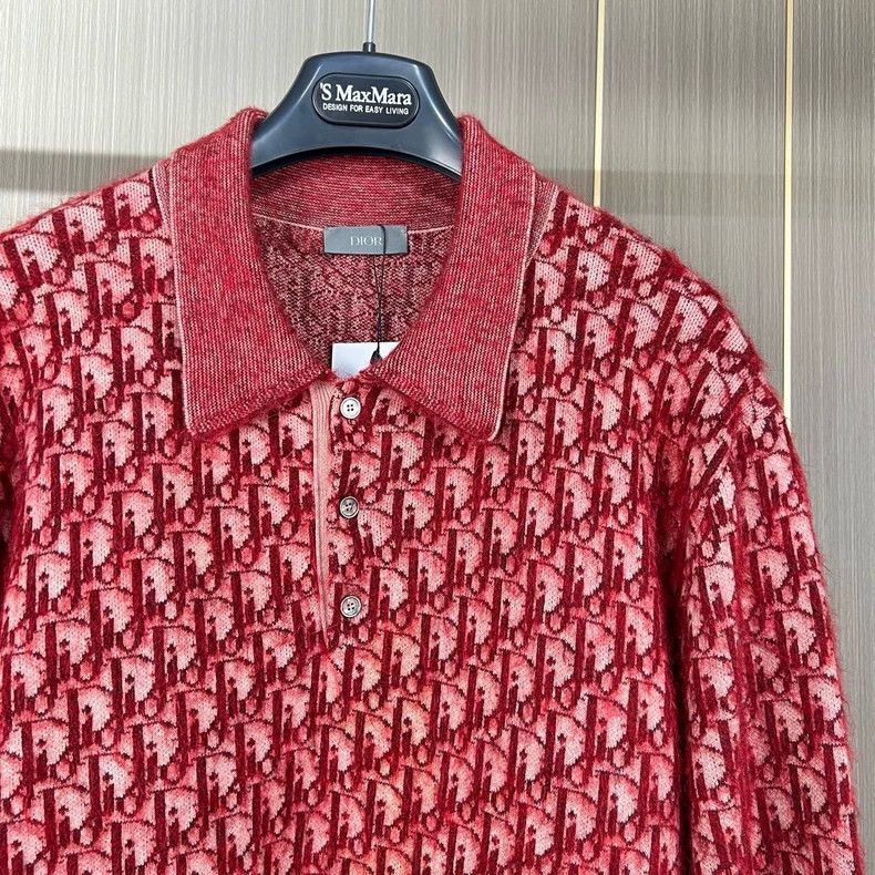 Dior Dior Patterned Embroidered Mohair Knit Sweater-yf Size US M / EU 48-50 / 2 - 3 Thumbnail
