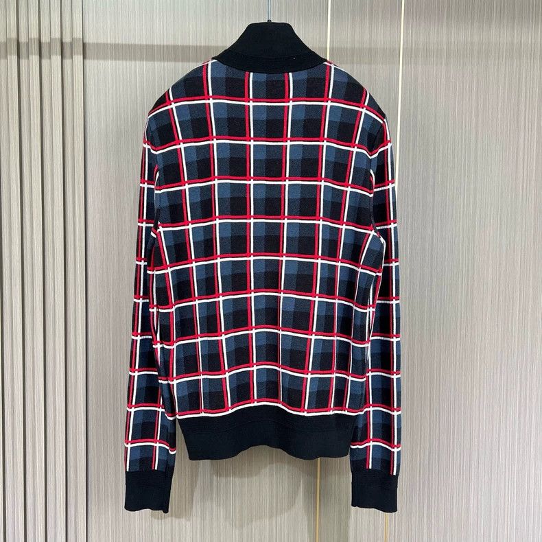 Louis Vuitton Louis Vuitton Logo Wool Cardigan in Plaid-yf Size US XS / EU 42 / 0 - 2 Thumbnail