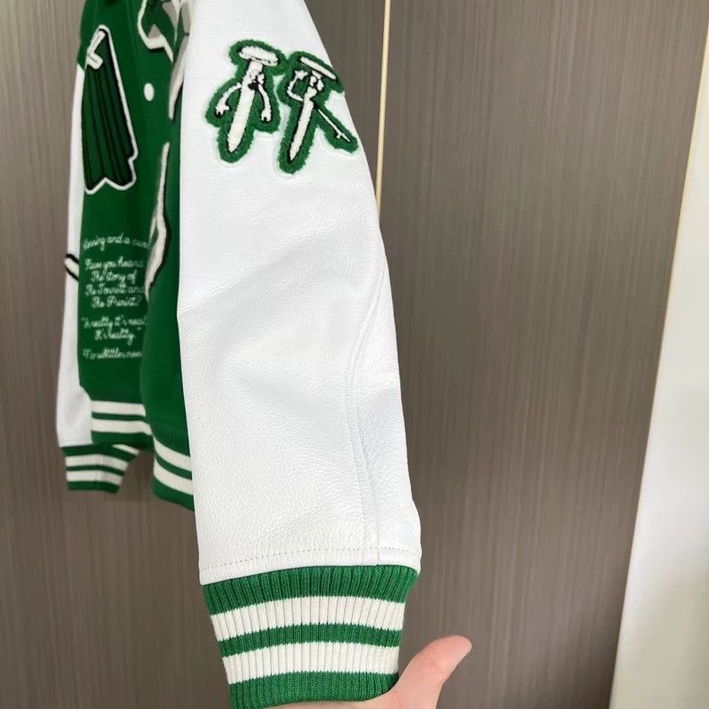 Louis Vuitton Louis Vuitton Embroidered Green Baseball Jacket-yf Size US M / EU 48-50 / 2 - 4 Thumbnail