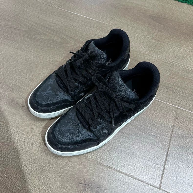 Louis Vuitton Louis Vuitton Black Monogram Trainer Sneakers-yf Size US 6.5 / EU 39-40 - 4 Thumbnail