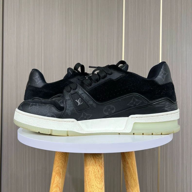Louis Vuitton Louis Vuitton Black Monogram Trainer Sneakers-yf Size US 6.5 / EU 39-40 - 7 Thumbnail