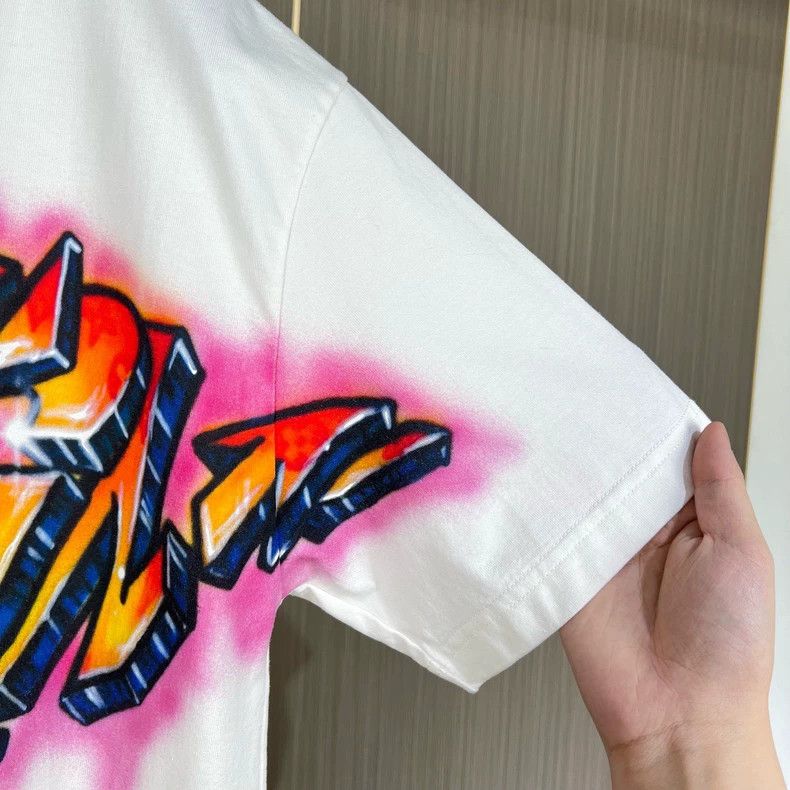 Louis Vuitton Graffiti Print Short Sleeve Shirt-yf