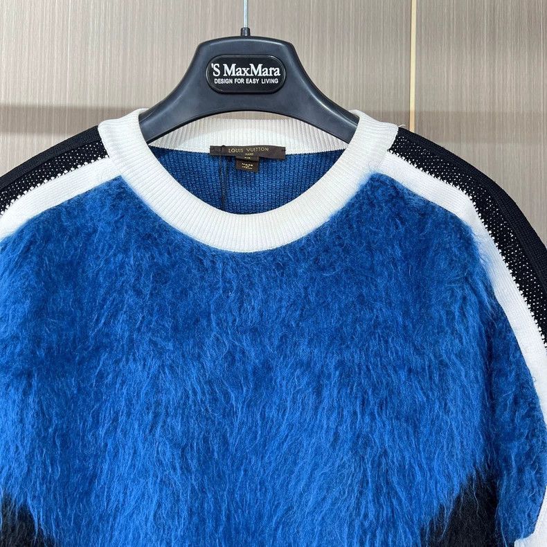 Louis Vuitton Louis Vuitton Blue Mohair Split Sweater-yf Size US M / EU 48-50 / 2 - 3 Thumbnail