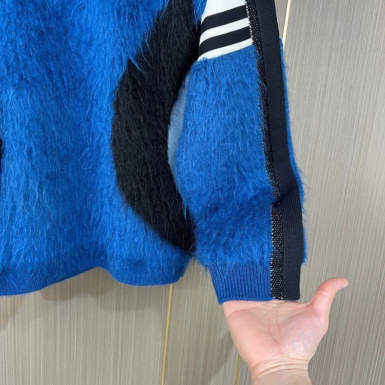 Louis Vuitton Louis Vuitton Blue Mohair Split Sweater-yf Size US M / EU 48-50 / 2 - 4 Thumbnail