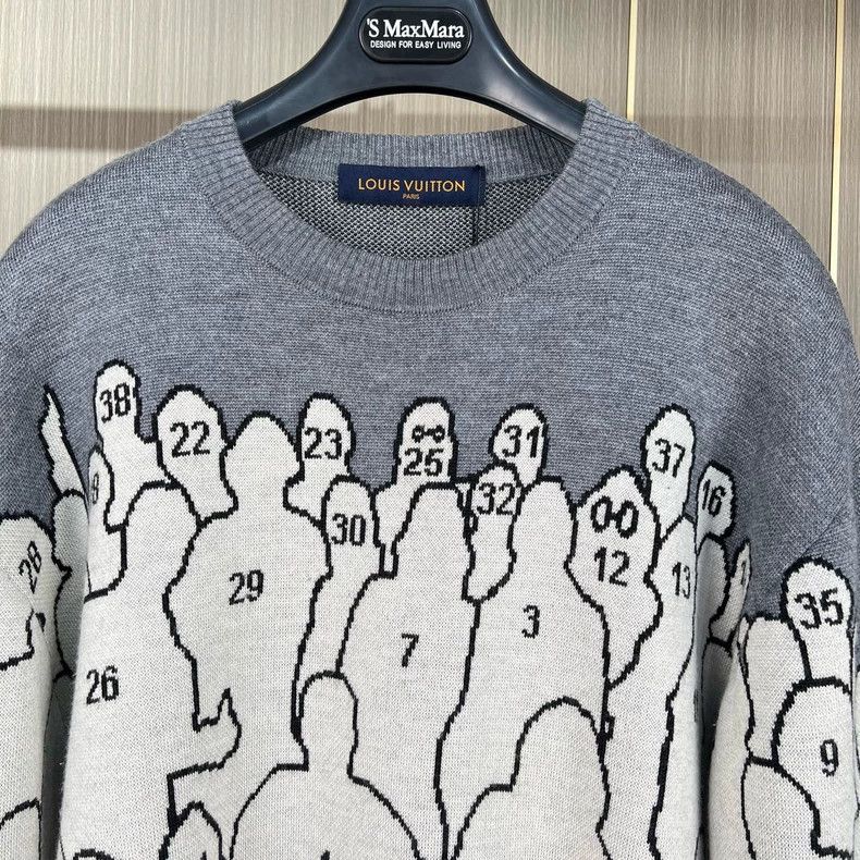 Louis Vuitton Louis Vuitton Knitted Sweater with Design-yf Size US L / EU 52-54 / 3 - 3 Thumbnail