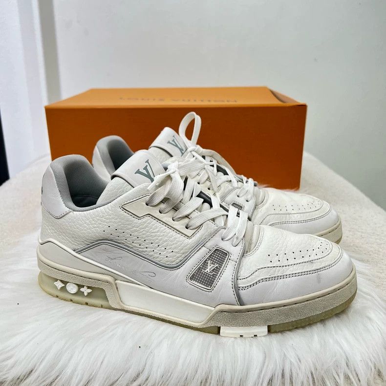 Louis Vuitton Louis Vuitton White Cement Trainer Sneakers-yf Size US 7 / EU 40 - 4 Thumbnail