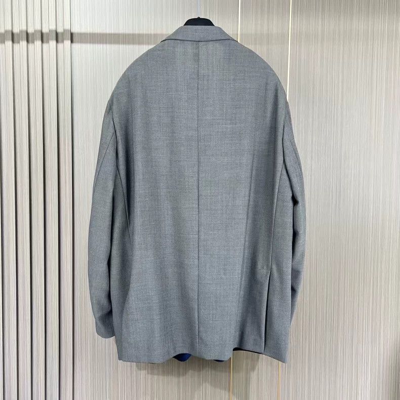 Louis Vuitton Louis Vuitton Blue Gray Wool Suit Jacket-yf Size US M / EU 48-50 / 2 - 2 Thumbnail