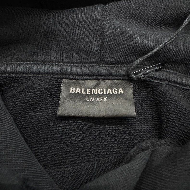 Balenciaga Balenciaga Printed Hooded Sweatshirt-yf Size US XXL / EU 58 / 5 - 5 Thumbnail