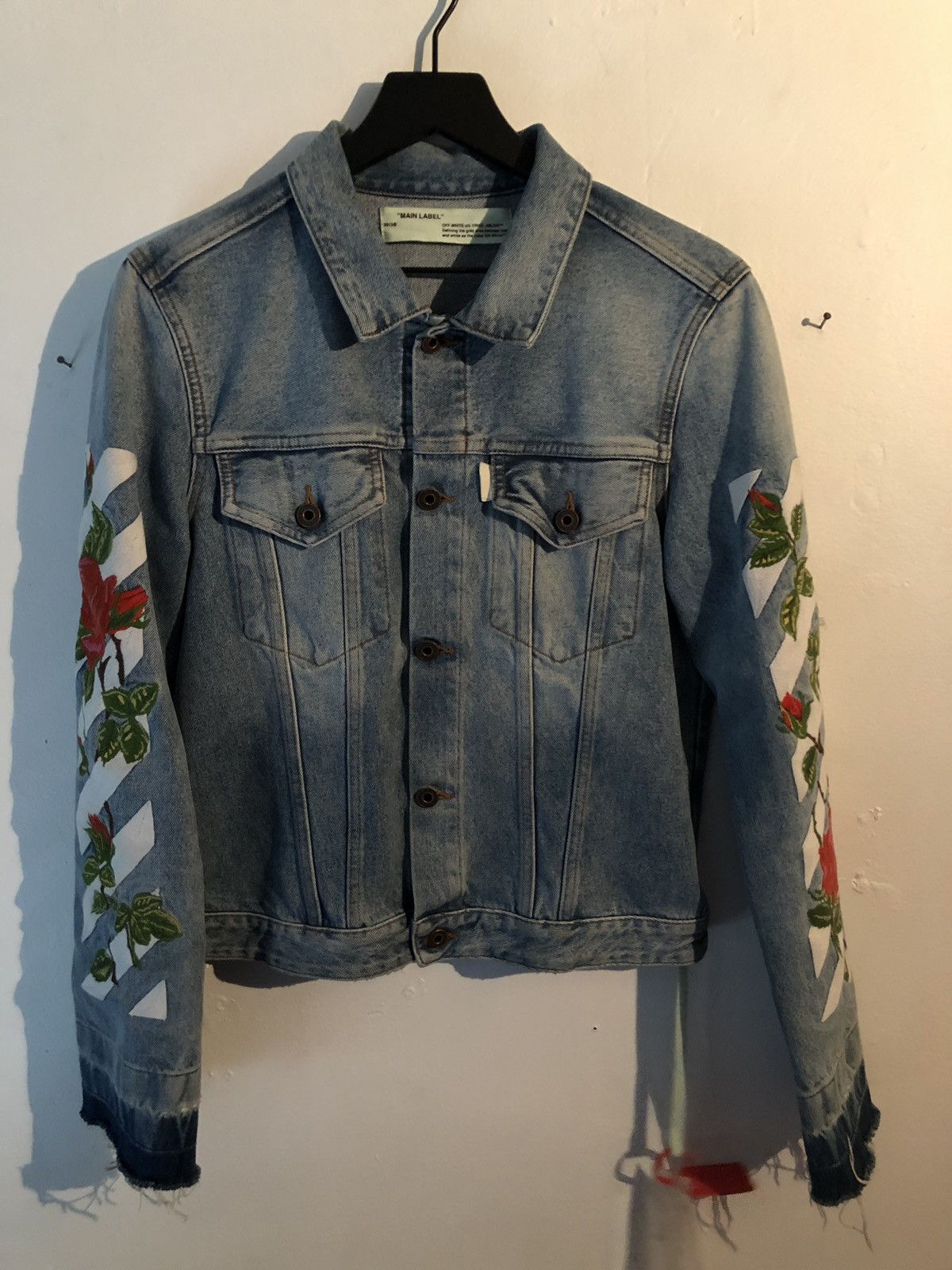 Off white jacket rose best sale