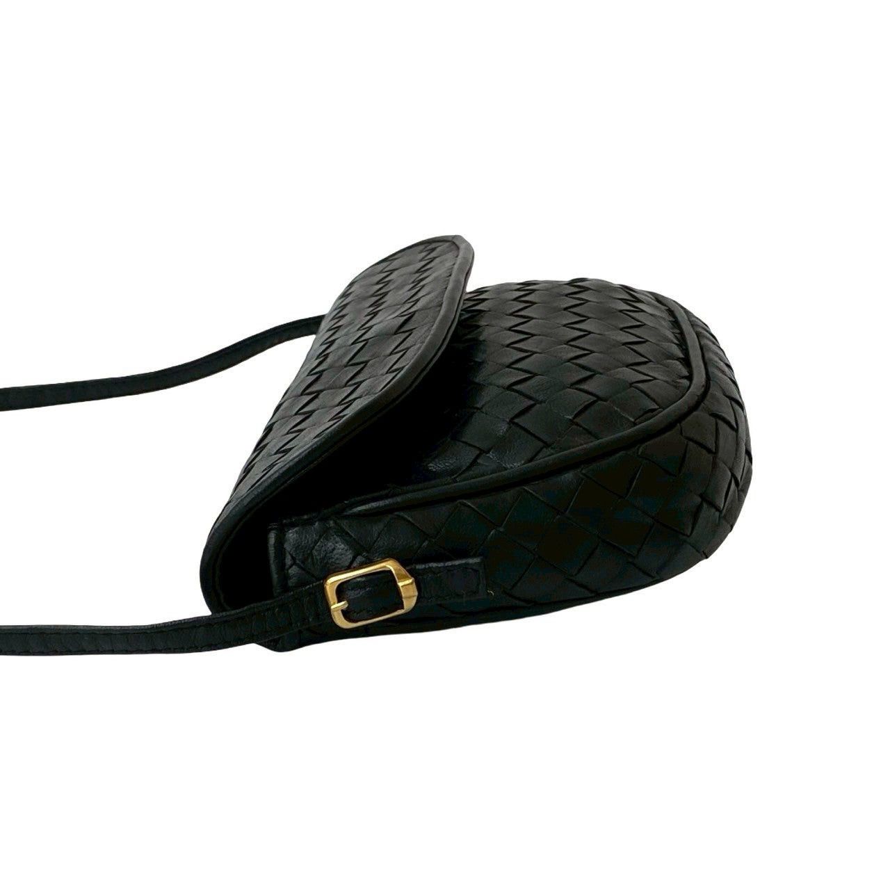 Bottega Veneta Shoulder Bag Black Leather