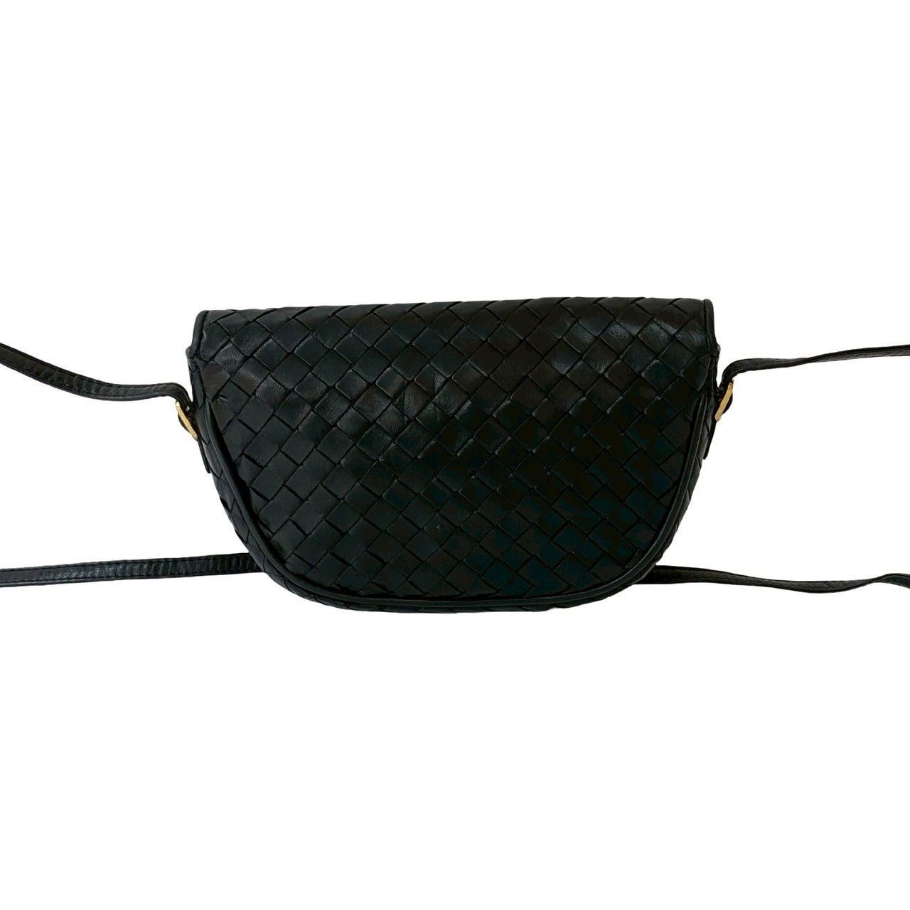 Bottega Veneta Shoulder Bag Black Leather