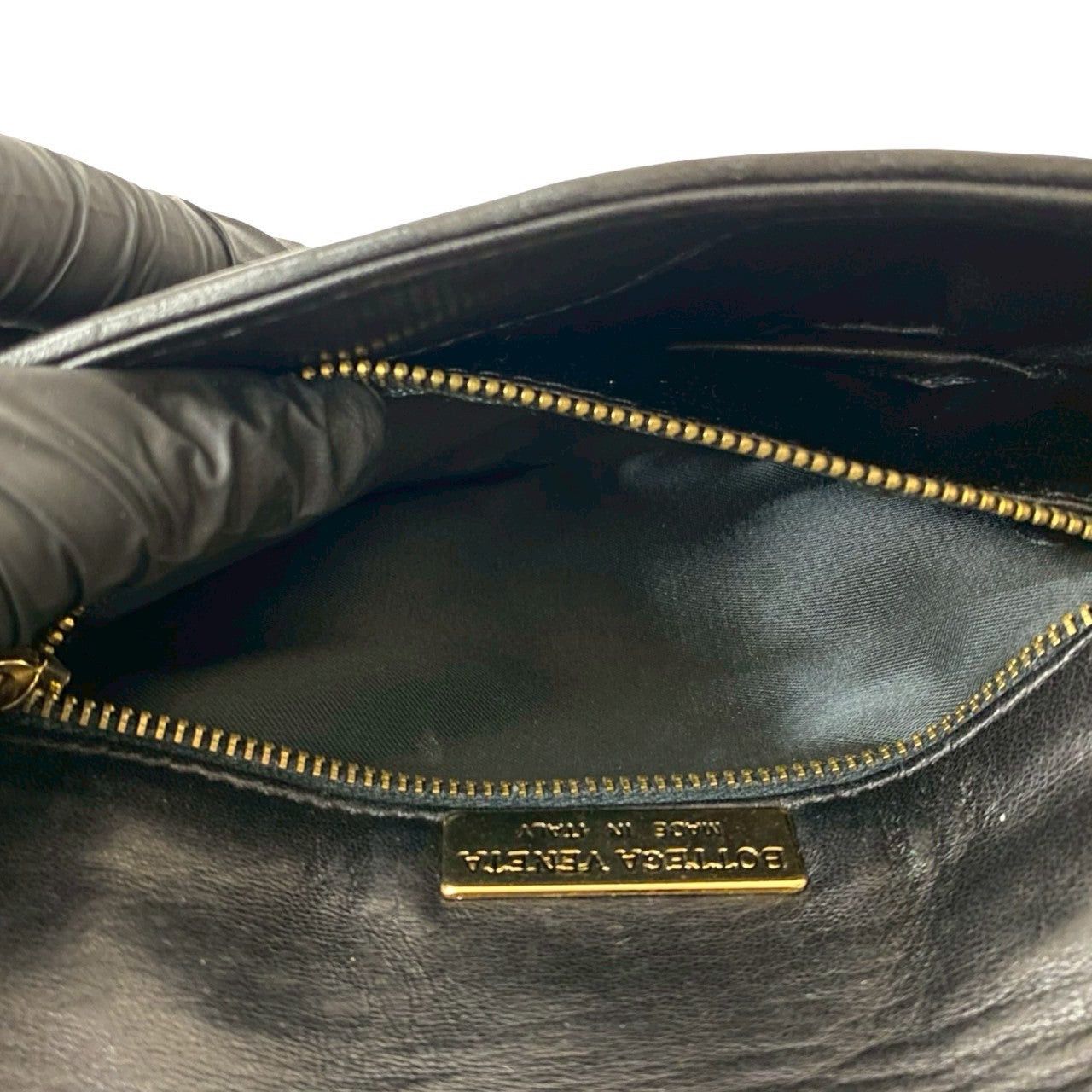 Bottega Veneta Shoulder Bag Black Leather