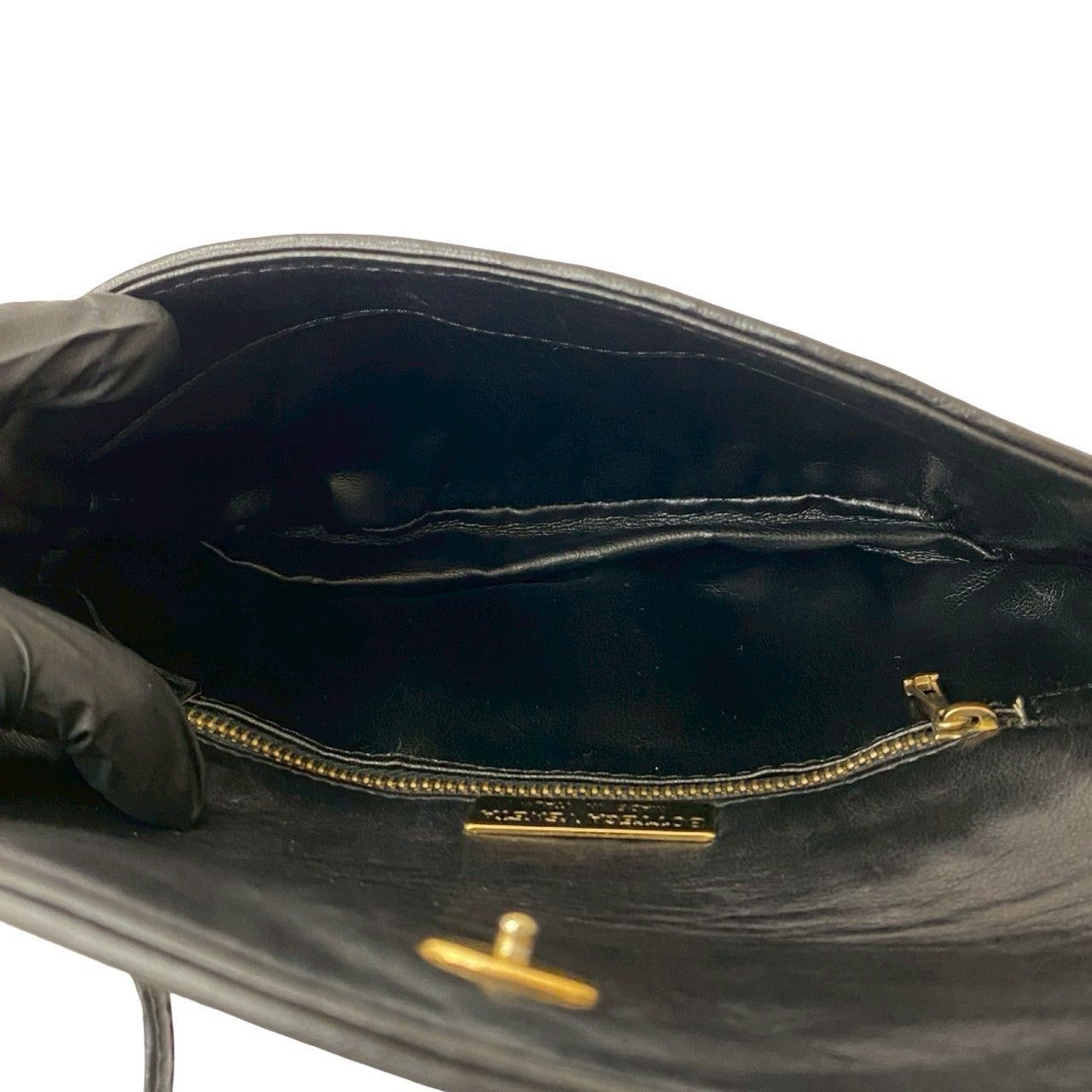 Bottega Veneta Shoulder Bag Black Leather