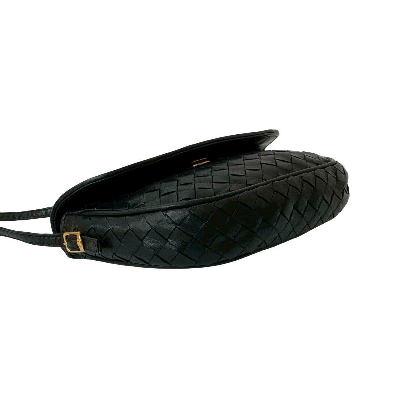 Bottega Veneta Shoulder Bag Black Leather