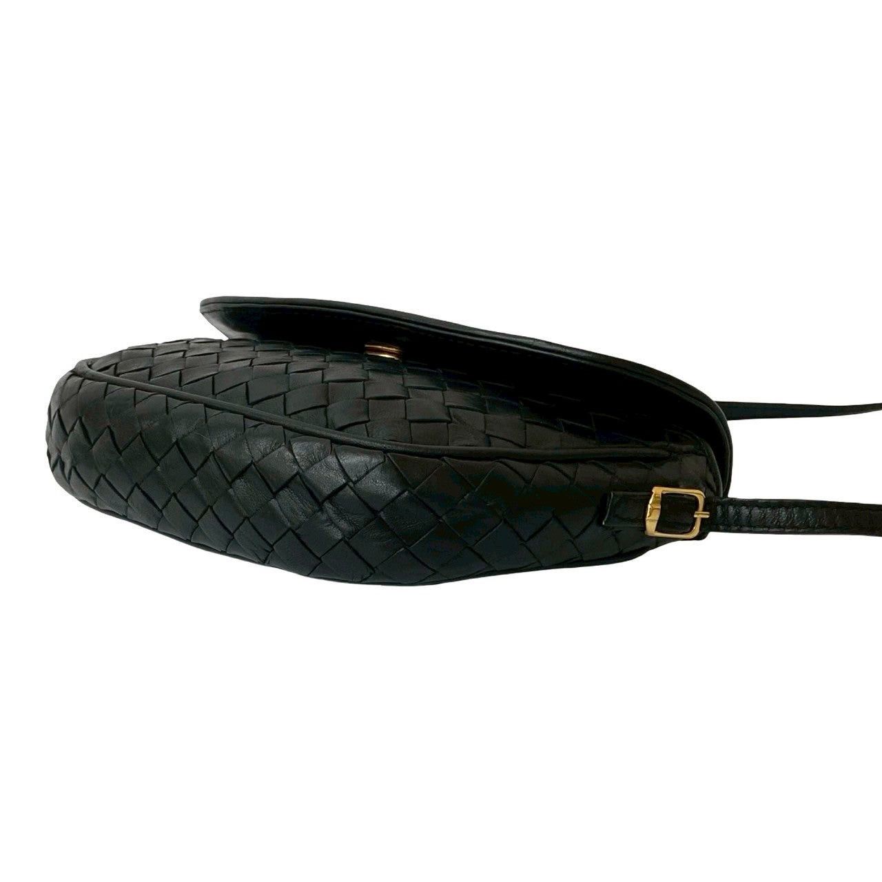 Bottega Veneta Shoulder Bag Black Leather