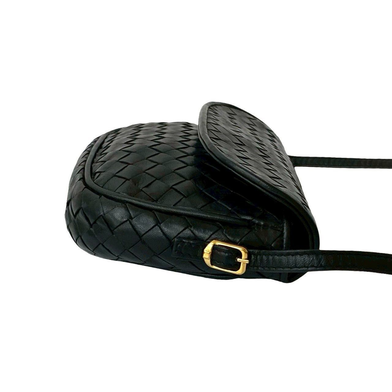 Bottega Veneta Shoulder Bag Black Leather