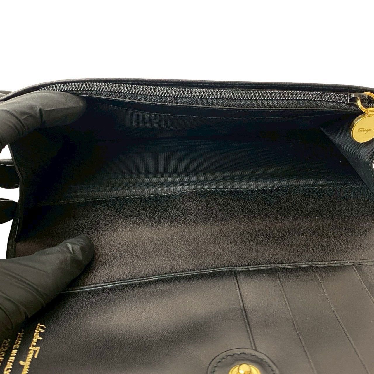 Salvatore Ferragamo Salvatore Ferragamo Black Leather Size ONE SIZE - 8 Thumbnail