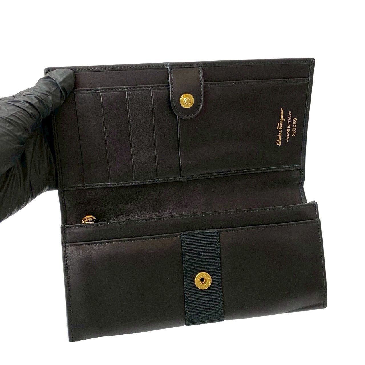 Salvatore Ferragamo Salvatore Ferragamo Black Leather Size ONE SIZE - 7 Thumbnail