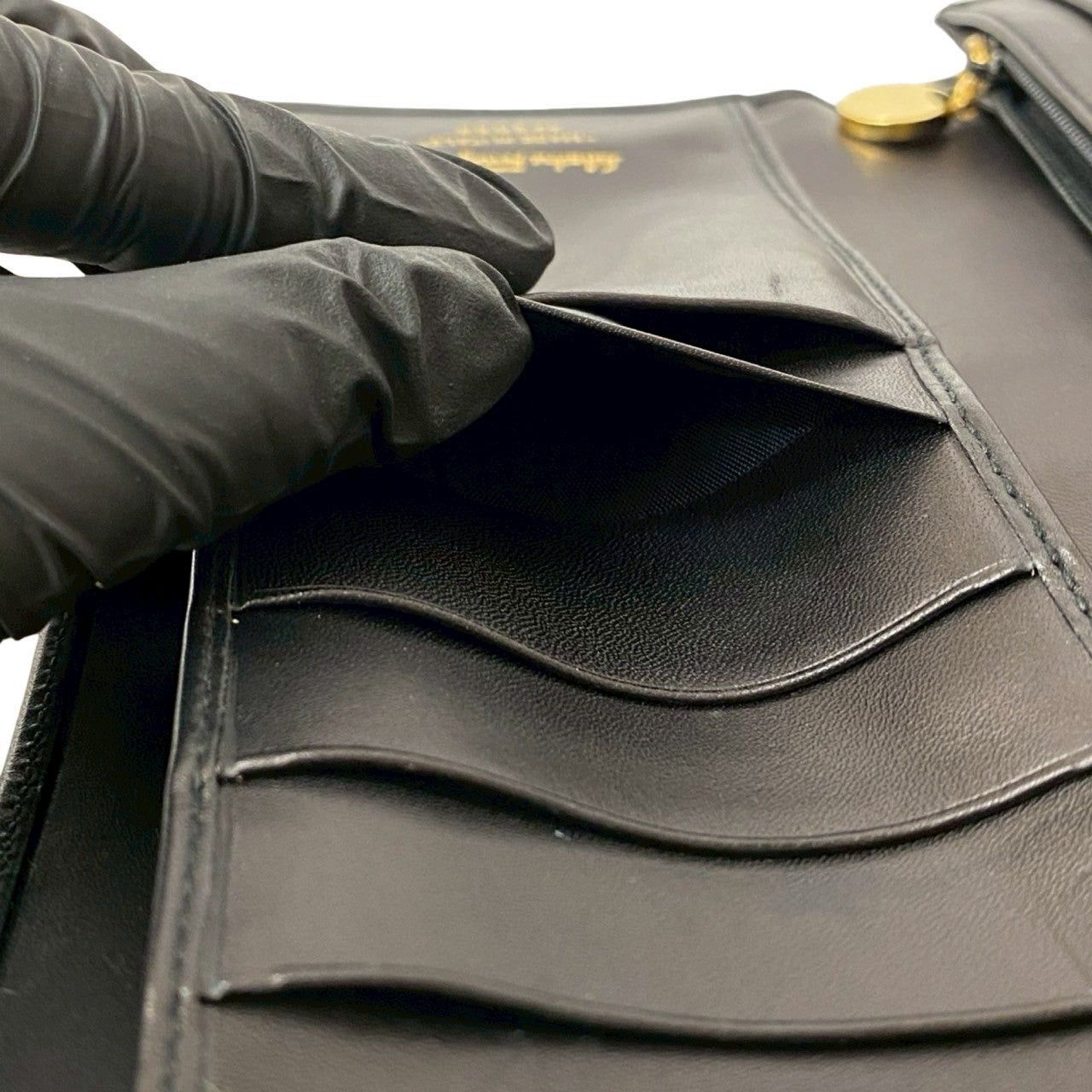 Salvatore Ferragamo Salvatore Ferragamo Black Leather Size ONE SIZE - 10 Thumbnail