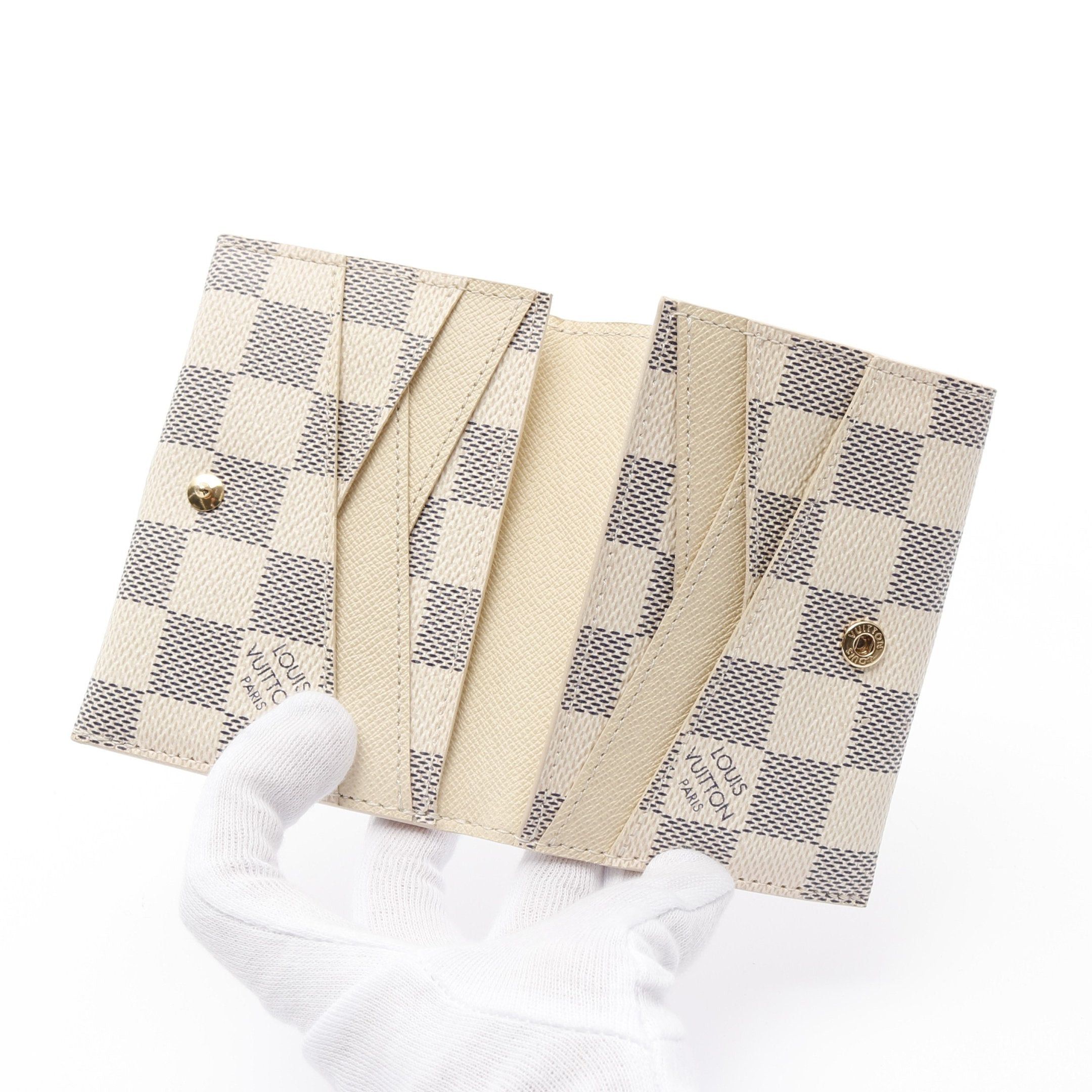 Louis Vuitton Louis Vuitton Portefeuil Origami Compact Damier Azur Double Hook Wallet White Size ONE SIZE - 3 Thumbnail
